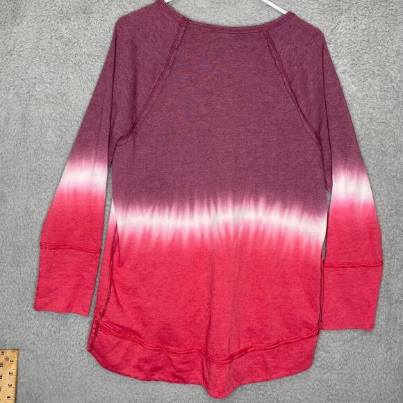 Knox Rose womens L tie dye sweater pink round neck colorful flowy oversized - Picture 6 of 8